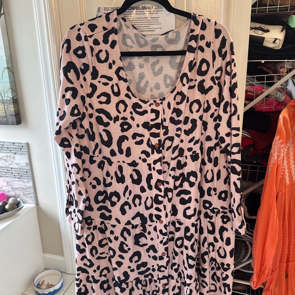 Pink Leopard Print Dress - From local Boutique. Valentine ready